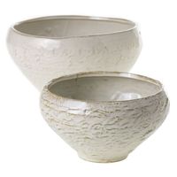 Pot de fleurs en céramique texturée fait main, blanc mat vieilli, pour plantes succulentes, décoration intérieure de table