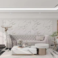 Panneau mural moderne en PVC effet marbre brillant, résistant à l'eau et au feu, pour la maison et la salle de sport, directement de l'usine