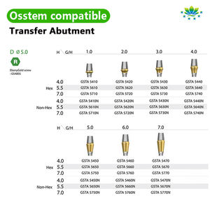 Dual Abutment Transfer Abutment Voor Ostem Tandheelkundige Rechte Hex Abutment Met Aangepaste Service Voor Implantaat Restauratie - Product Image 3