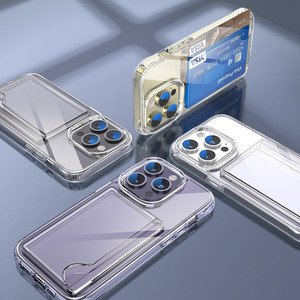 OEM a prueba de golpes Crylic transparente claro teléfono móvil casos cubierta al por mayor para el <span class=keywords><strong>iPhone</strong></span> 15 Pro Max cartera titular de la tarjeta - Product Image 1