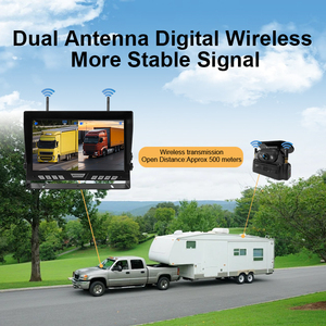 DVR Recording 10.1 Inch Large Screen Solar & USB Rechargeable Dual Wireless Magnetic Backup <b>Camera</b> for YB-Wireless - Product Image 5
