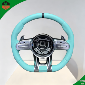 Volant en cuir et fibre de carbone style Mercedes AMG <span class=keywords><strong>F1</strong></span> compatible avec les modèles W205 W213 W222 W223 C257 CLA GLE GLS AMG - Product Image 4