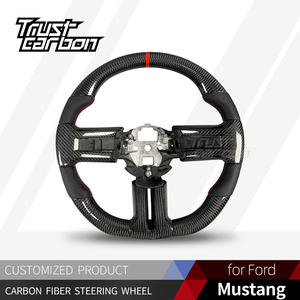 Volant en fibre de carbone personnalisé pour <span class=keywords><strong>Ford</strong></span> <span class=keywords><strong>Mustang</strong></span> S197 Series 2005-2014 5.0L GT GT500 GT500KR RTR Shelby Super Snake Coupé - Product Image 2