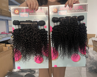 Lot de Mèches Brésiliennes avec Closure, Kit Économique 4x4, 5 Bundles de Cheveux Humains Brésiliens en Gros
