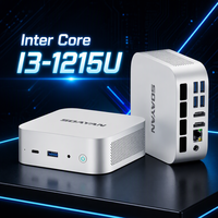 SOAYAN MQi12 Intel I3-1215U LPDDR4 WiFi6 BT5.2 Triple Display 4K USB3.2 SSD Smart Portable Mini PC Baru untuk Penggunaan Bisnis Windows