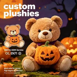 Oso de Peluche Personalizado al por Mayor, Oso de Peluche con Calabaza, Lindo Juguete de Peluche con Temática de Halloween para Regalo - Product Image 1