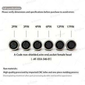 Konektor Kabel Tahan Air IP67 M5 M8 M12 Outdoor 2 3 4 5 8 Pin Kustom - Product Image 2