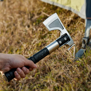 Asetta da campo di gas tattico di sopravvivenza ascia compatta in acciaio resistente con guaina a martelli per Bushcraft da esterno (CH1001-CP) - Product Image 2