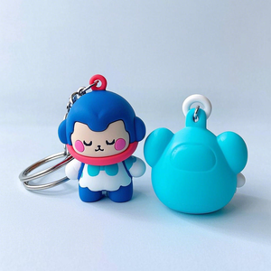 Usine nouvelle mode Anime porte-clés 3D Carton en plastique PVC souple Figurine personnalisée porte-clés - Product Image 4