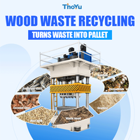 Machine de moulage de palettes en sciure de bois compressée, machine de moulage de plateaux en bois compressé, marque ThoYu, 45kW, PLC de marque réputée