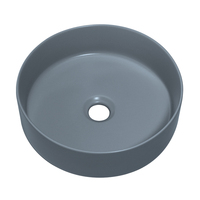 Lavabo en céramique moderne à poser sur comptoir, avec drain, facile à nettoyer, finition nickel, capacité 12L, pour salle de bain