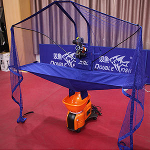 Machine à balles de tennis de table automatique <span class=keywords><strong>E6</strong></span> Home Double conception de poisson avec <span class=keywords><strong>robot</strong></span> de recyclage pour l'entraînement - Product Image 2