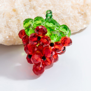 Composants de bijoux en verre motif raisin et cerise pour la fabrication de boucles d'oreilles, formes variées, accessoires DIY, Automne 2024, Origine Yiwu - Product Image 4