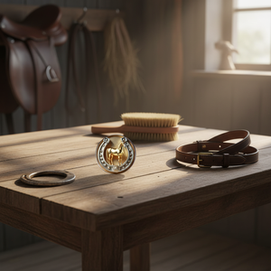 Spilla in Lega Metallica di Alta Qualità con Design di Cavallo, Angelo e Piramide, Resistente ed Elegante per Regali di Capodanno e Anniversari - Product Image 2