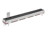 Potentiomètre coulissant Soundwell SC60 60mm avec LED et clic central, résistance 5~150gf.cm, certifié ISO9001/ISO14001/TS16949, 100% certifié