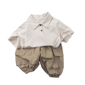 Nouveau style é<span class=keywords><strong>t</strong></span>é 2026 – Polo rayé en coton respirant à manches courtes pour enfants, style coréen et japonais, pour garçons et filles - Product Image 5