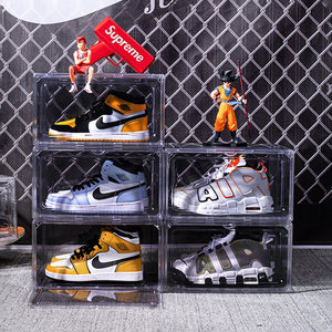 Fashional phong cách có thể gập lại Stackable hộp giày tầm nhìn trong suốt Sneaker hộp hiển thị từ cửa hộp lưu trữ giày - Product Image 1