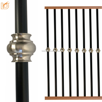 Collier de balustre d'escalier en fer forgé en laiton brossé décoratif d'intérieur en aluminium pour broches d'escalier rondes de 5/8 "en fer