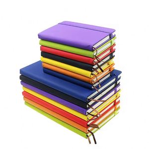 Wholesale Hot Selling PU Leather Notebook Elastic Strap Hard Cover A5 A6 Custom Logo Office Supplier - Product Image 3