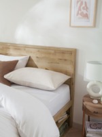 Lit plateforme moderne en bois massif avec 6 tiroirs, matériau durable, écologique et multifonctionnel