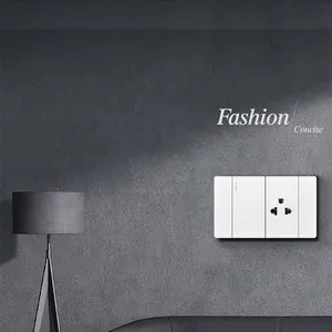Wenzhou Factory American Standard Fashion Ultra Thin Design PC Panel 220V Wall Power Socket With Usb Port