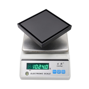 Ống thoát nước sàn bằng đồng thau GUIDA hình vuông với lưới lọc gạch, nắp che, chống mùi, dành cho phòng tắm - Product Image 2