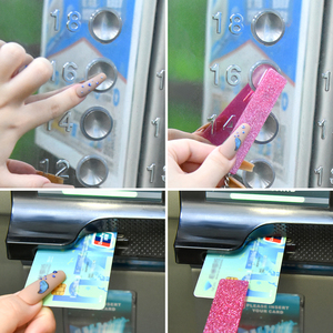 Porte-clés Pompon en acrylique, pince à cartes portable sans contact, extracteur de cartes de crédit, clip multifonctionnel pour ongles longs - Product Image 6