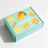 Boîte à biscuits personnalisée avec impression de fruits, boîtes en papier pour cadeaux, emballage cadeau de boulangerie de qualité alimentaire, boîte cadeau