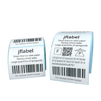 Papier A4 blanc de haute qualité personnalisé par l'usine Jinfeng, matériau thermique/PET, adhésif permanent, impression de codes-barres, avertissement