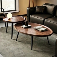 Table basse compacte de style luxe léger pour vente en gros transfrontalière, table de chevet en bois démontable, table moderne minimaliste