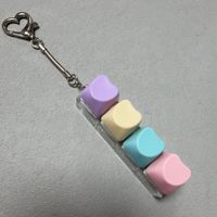 T2071 Petit testeur de boutons de décompression en forme de cœur, pendentif porte-clés anti-stress en forme de tête de chat
