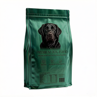 Sac d'emballage alimentaire personnalisé pour animaux de compagnie (chiens et chats) de 500g, 1kg, 2kg, 5kg, avec fermeture éclair et scellage sur huit côtés