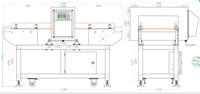 Détecteur de métaux pour aliments - Machine d'inspection de la sécurité alimentaire entièrement automatique de type convoyeur à bande