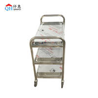 Chariot de livraison en acier inoxydable pour hôtel, utilisation mobile, épaissi, multi-couches, multifonctionnel, taille personnalisée et contrôle facile