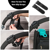 Organisateur de poussette pour animaux de compagnie, sac antidérapant avec porte-gobelet isotherme, sac universel pour poussette pour téléphone et boissons