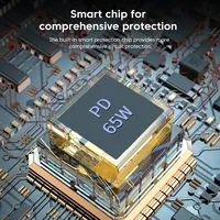 Chargeur USB Type-C GaN 65W, adaptateur d'alimentation à charge rapide PD avec QC3.0 YX-CH02