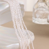 2.5-3mm petite taille perles de riz perles d'eau douce brin lâche pour la fabrication de bijoux collier Bracelet boucles d'oreilles