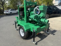 Pompa Air mesin Diesel tekanan tinggi portabel, bantuan vakum Trailer ramah untuk kontrol banjir aplikasi OEM