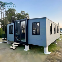Maison conteneur extensible la plus vendue avec remorque et mini-maison sur roues pour usage mobile (villa et appartement)
