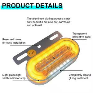 Luz Lateral LED Super Potente para Camiones, 12V 6000k, Luz de Posición Lateral de Doble Color Blanco/Amarillo para Autos, Tractores, Semirremolques, Repuesto - Product Image 6