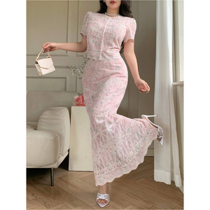 Conjunto De 2 piezas De verano para Mujer, parte superior De patrón sólido y falda por encima De la rodilla, nuevas camisetas a juego, ropa De Mujer - Product Image 2