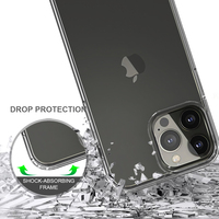 Étui de téléphone portable en TPU rigide transparent en acrylique pour iPhone 17 16 15, étui pour iPhone Pro Max