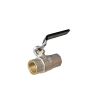 Robinet à bille en laiton manuel pour eau, ODM/OEM, 1/2 pouce, température moyenne, petites vannes forgées, poignée en fer