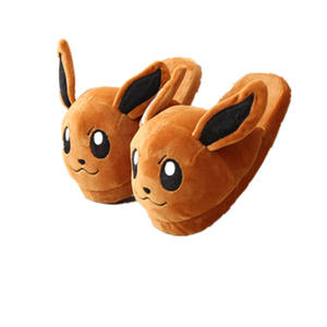Pantoufles d'intérieur en <span class=keywords><strong>peluche</strong></span> douces et mignonnes, taille adulte unisexe, personnalisées, en gros, avec motif de dessin animé Pokémon, pour l'hiver, rembourrées, gratuites - Product Image 3