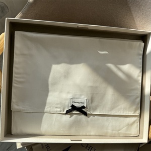 CH Custom Label Logo High Quality Cotton Envelope Dust Clothing Packaging Bag Jewelry Gift Pouch with <b>Hook</b> and Loop Strips - Product Image 6