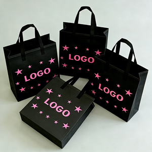 Sac fourre-tout non tissé personnalisé avec logo, recyclable, résistant à l'humidité, pour gâteaux au chocolat, collations, pique-nique, voyage, avec poignée longue - Product Image 6