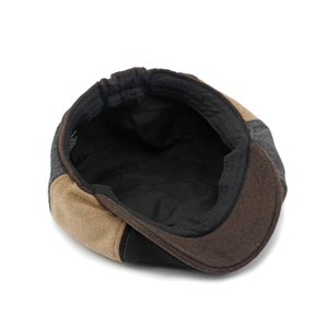 Cappello Newsboy Vintage in Lana Patchwork Stile Britannico <span class=keywords><strong>Peaky</strong></span> <span class=keywords><strong>Blinders</strong></span>, Berretto da Autista Ottagonale Color Block - Product Image 3