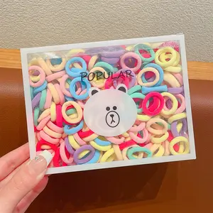 Fanyue gelato 150 pezzi una scatola di alta qualità orso legami di capelli resistente per bambine e bambini elisculanti per capelli corda per capelli all'ingrosso - Product Image 1
