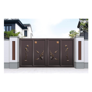 Maison Jardin Barrières de Sécurité de Luxe Grille Coulissante Balançoire Entrée Aluminium Porte Principale <span class=keywords><strong>en</strong></span> Fer Forgé Designs avec <span class=keywords><strong>Serrure</strong></span> Intelligente - Product Image 3