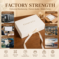 Boîte à fermeture magnétique, structure rigide avec doublure en satin pour la présentation de bijoux et l'emballage de vente au détail de luxe